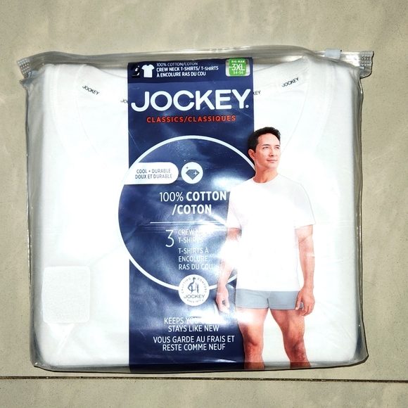 Jockey Shirts Jockey Mens Tshirts Tall Man Classic 3 Pack Xxxlarge